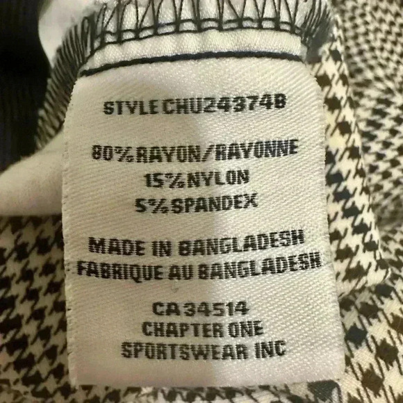 Jules & Leopold Stretch Plaid Pants/Leggings, Size Medium, Brown/Tan/Cream - Picture 10 of 11